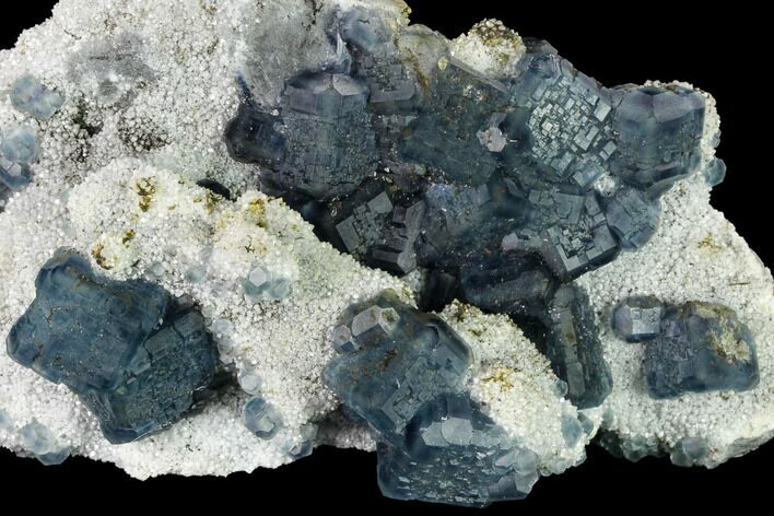 Multicolored Fluorite Crystals on Quartz - Mildly Fluorescent #146665